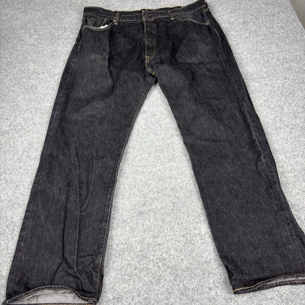 Vintage Levi's 501 Jeans Men's 42x34 (Fits 40x32) Dark Wash Straight Denim Pants